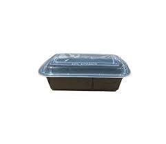 24 oz microwaveable black container with lids