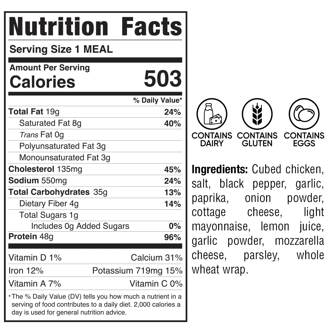 Cheesy Garlic Chicken Wrap - Image 2