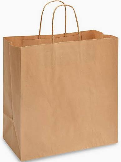 Large brown paper shopping bags
