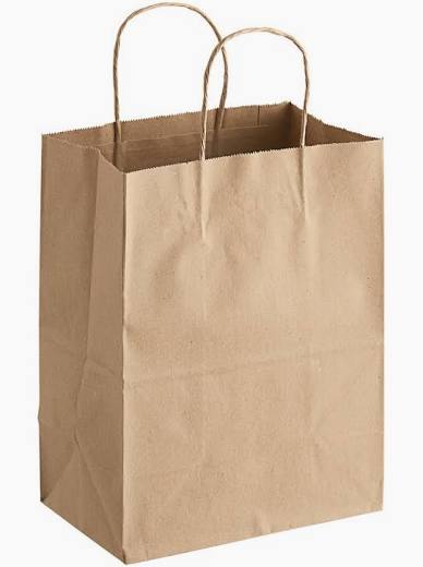 Small brown paper shopping bags